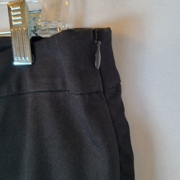 Eileen Fisher Womens Slim Ankle Trouser Pant Size Large Black Organic Cotton - Picture 6 of 13